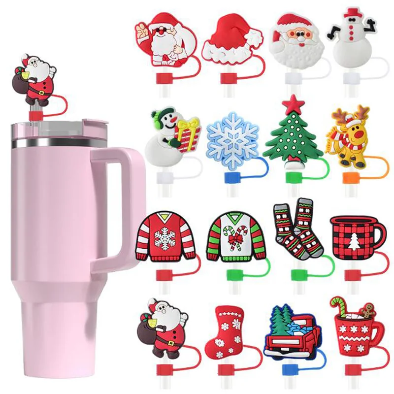 Halloween letter alphabet straws tip cover cap muti cute Cartoon straws toppers bulk charms accessories for stanley