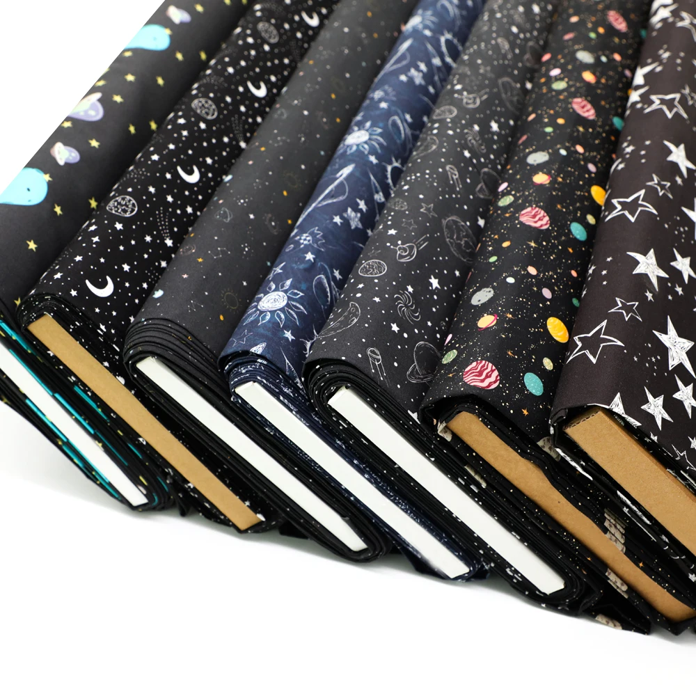 Готовая к отправке оптовая продажа китайский поставщик набивная ткань из чистого хлопка с принтом на заказ