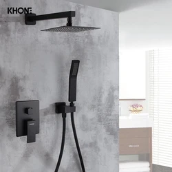 faucets wholesale luxury wall mount shower faucets Brass concealed rain shower set