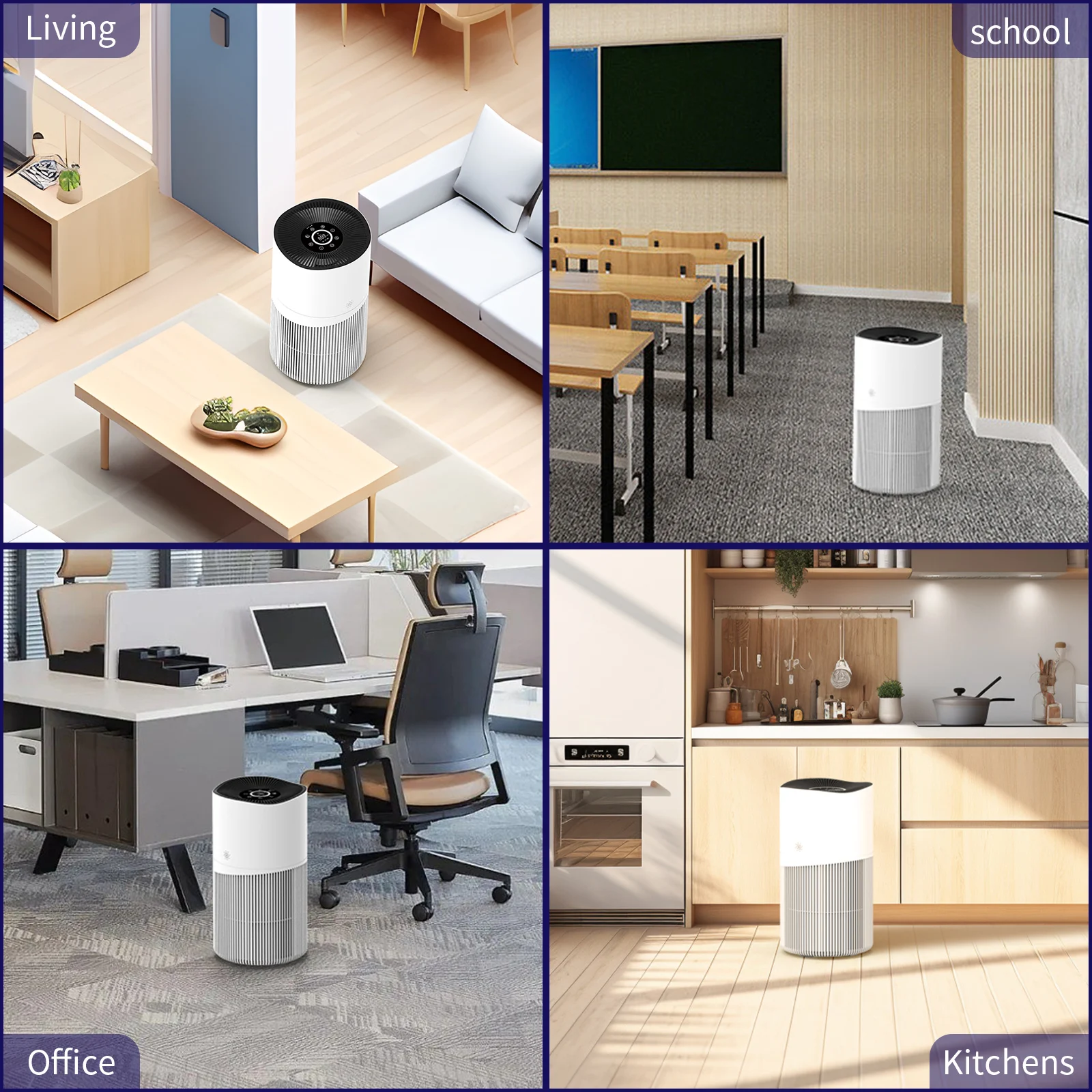 China Wholesale Indoor Stylish Home Desktop LED Lamp Air Purifier With Hepa And Filter