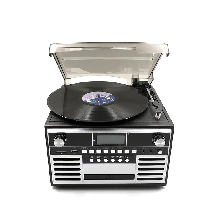 Hot Selling Factory Price Portable Vintage Multifunction Retro Bluetooth LP Music Vinyl Record Turntable Player