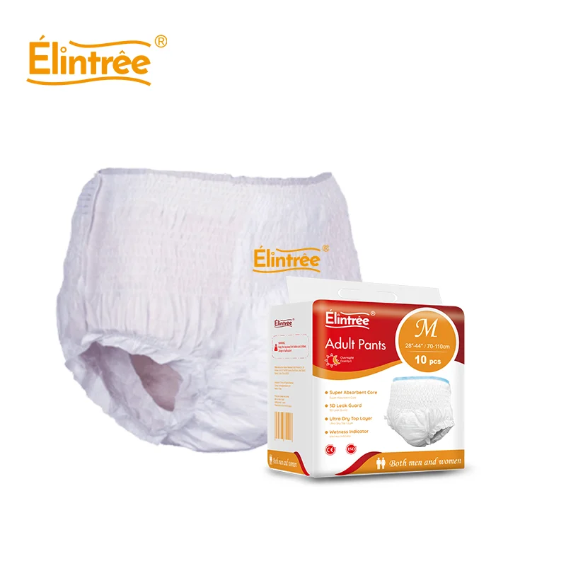 Elintree Wholesale OEM Elderly Disposable Incontinence Adult Diaper Pull Up Diaper Pants Adult