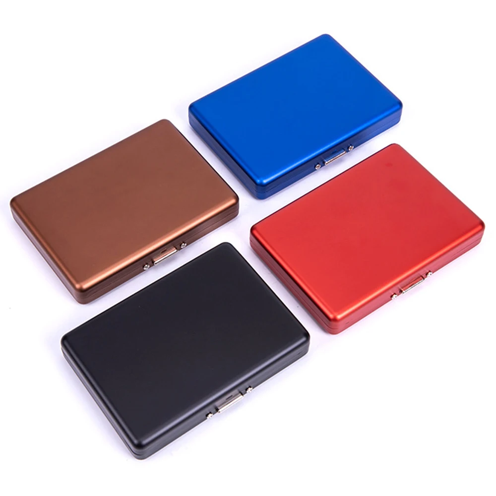 Minimalist Metal Cigarette Case Multifunction RFID Blocking Aluminum Mens Wallet Card Holder Cigarette Box for Laser Engraving