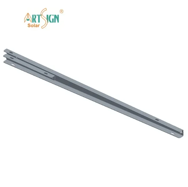 Art Sign anti-strong wind roof solar pv mounting rack structures Zn-Al-Mg alloy coated steel angle bar solar triangle kits