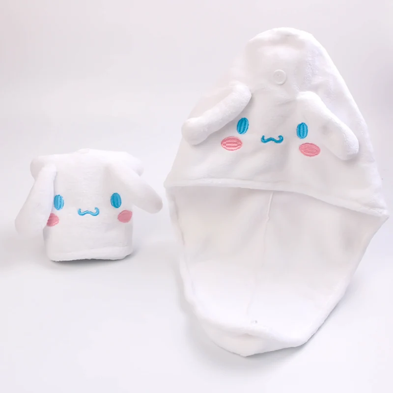 Cartoon Hair Drying Towels, Kawaii Rabbit Ears Hair Wrap Towels with Headbands, Super Absorbent Microfiber Hair Towel