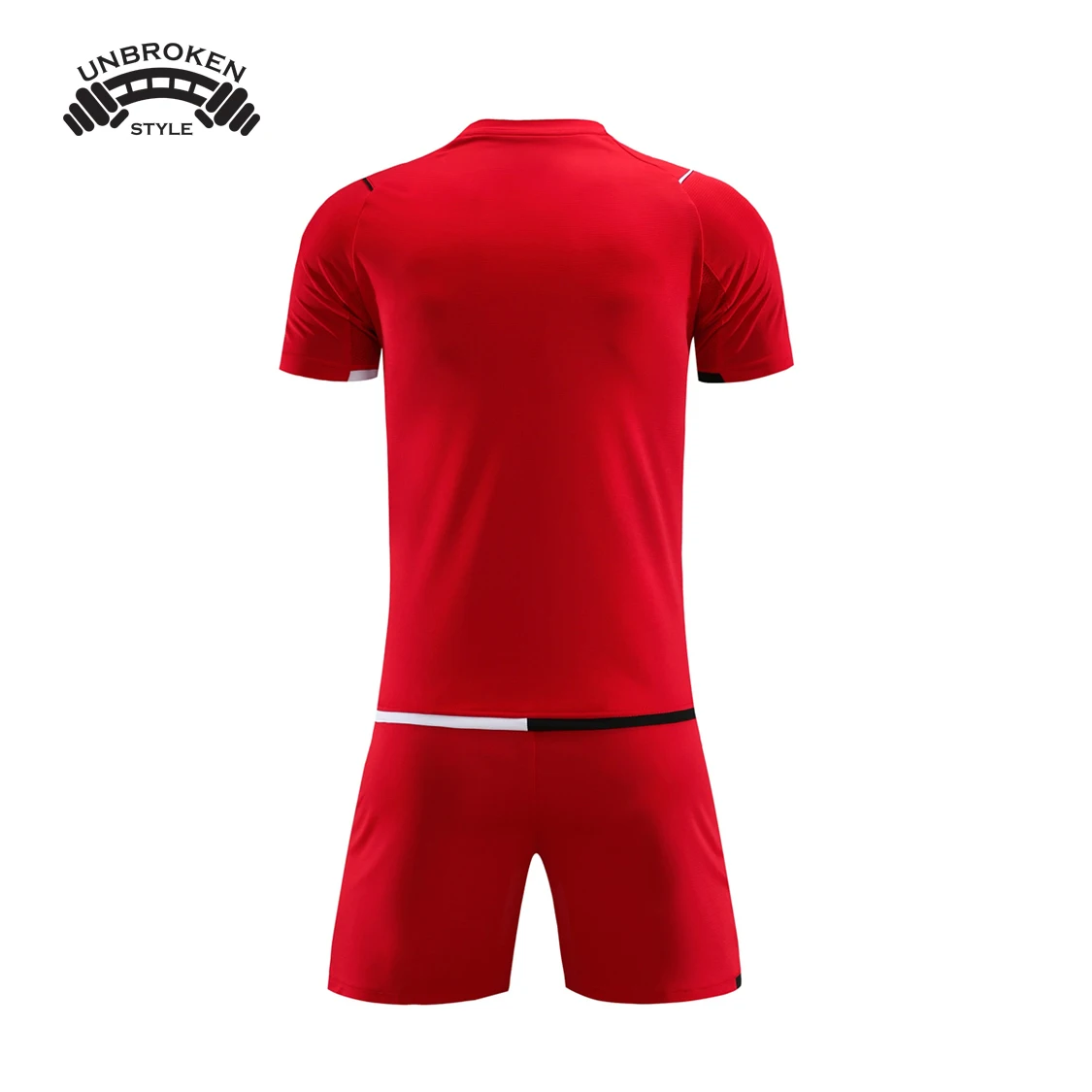 
Wholesale Men Top Quality Red White Color New Design Durable Out Fit Custom Logo Soccer Uniforms by unbroken style 