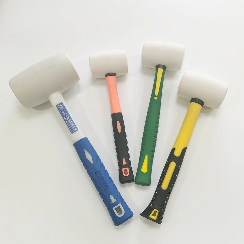 16oz  skyer brand   wooden handle white rubber mallet hammer