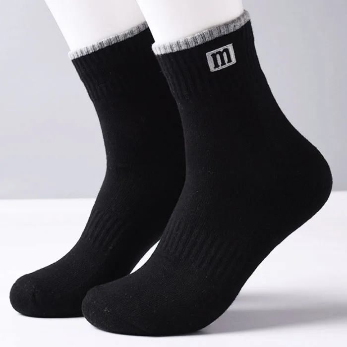 Компрессионные носки мужские спортивные с индивидуальным логотипом толстые хлопковые