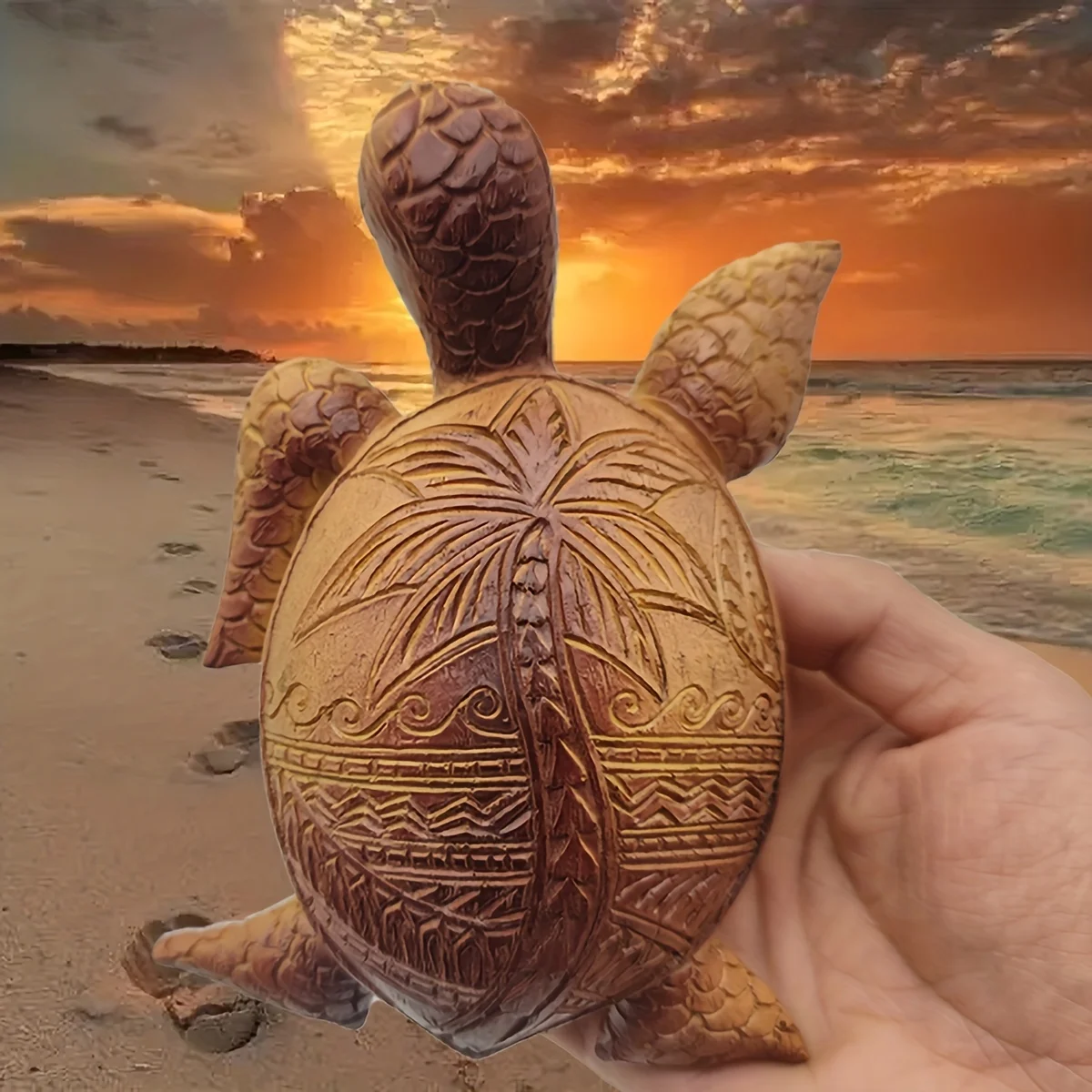 Fengzhi Factory Simulated Marine Animal Decoration Coir Shell Turtle Resin Crafts Modern Garden Sculpture Factory Direct Resin