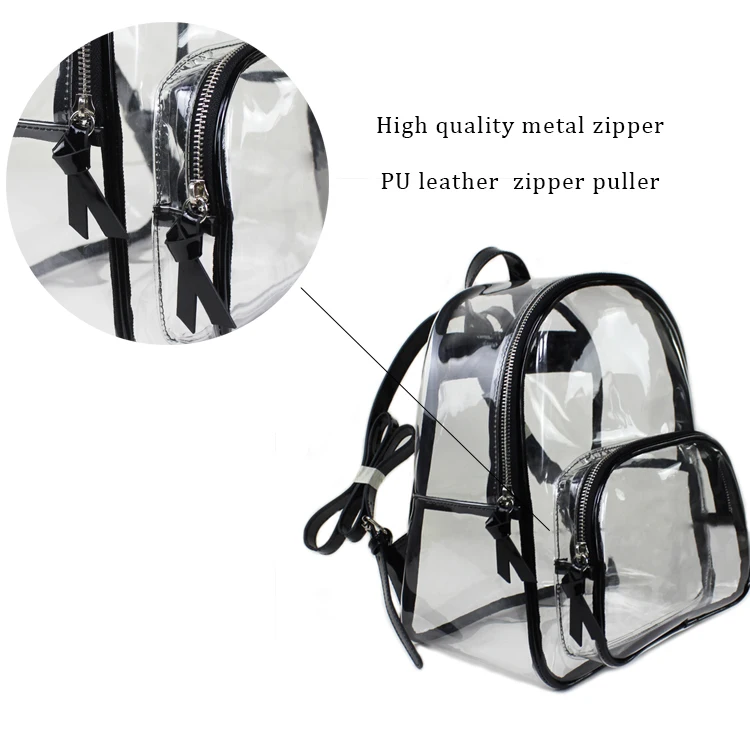 kids clear backpack transparent pvc backpack small clear plastic backpack stadium approved