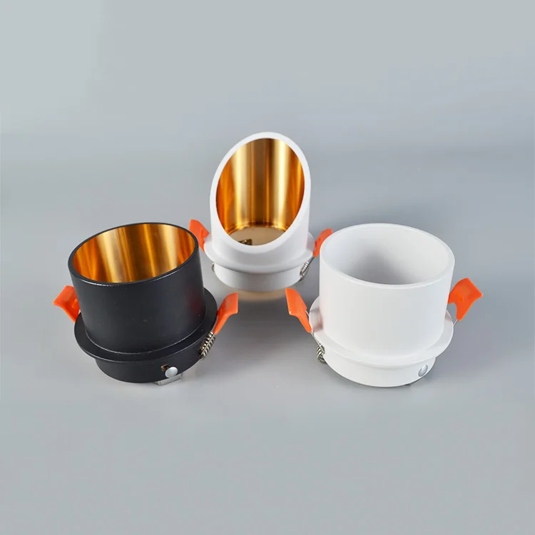 Frameless Recessed LED Ceiling Downlight Adjustable Mount Frame Socket GU10/MR16/MR11 Bulb Holder Spot Lighting Fitting Fixture