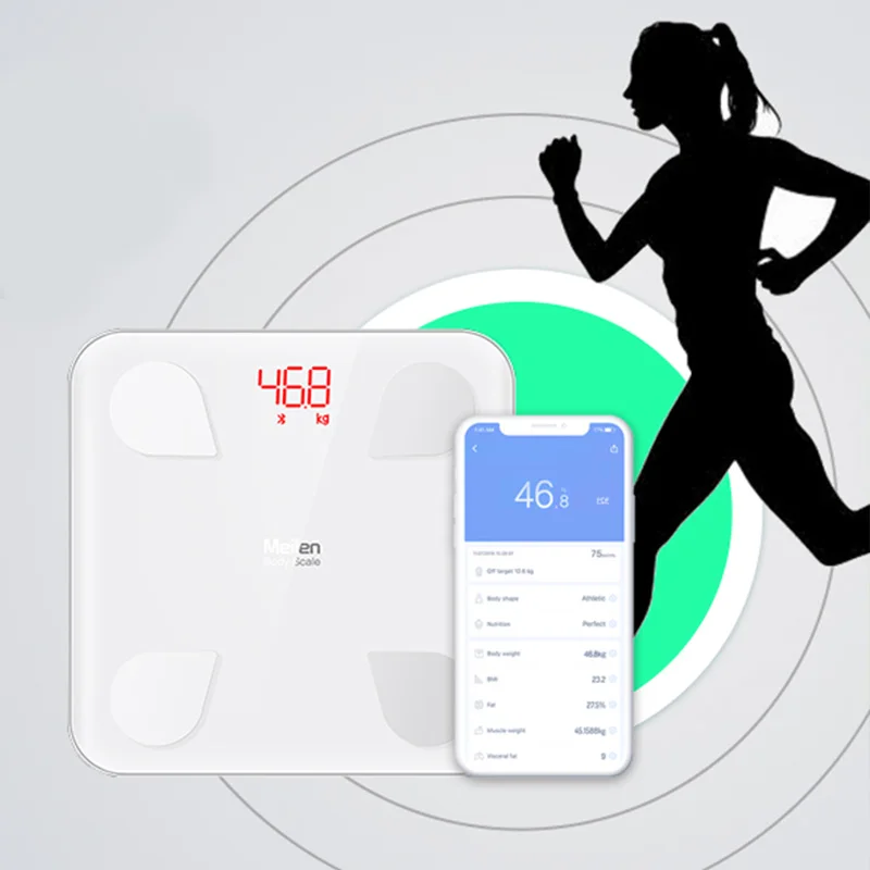 Household Mini Personal Bluetooth Smart Digital Bathroom Weight Scale Body Fat Analyzer