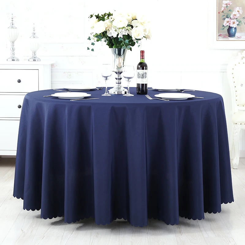 Factory wholesale 120 inch round tablecloth for wedding banquet polyester table cloth