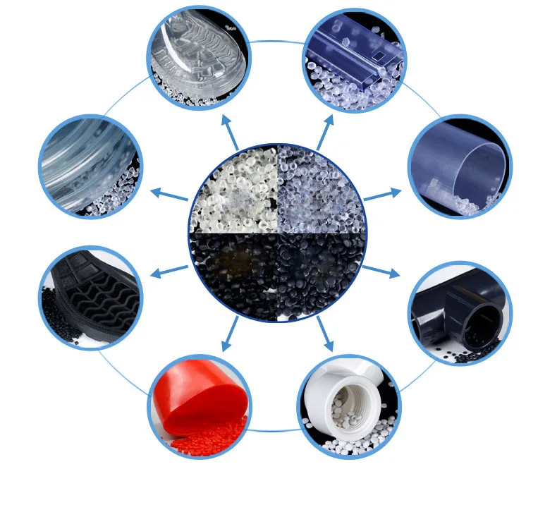 Plastic Raw Material Black Polyvinyl Chloride PVC Granules For Cables Shoes soles