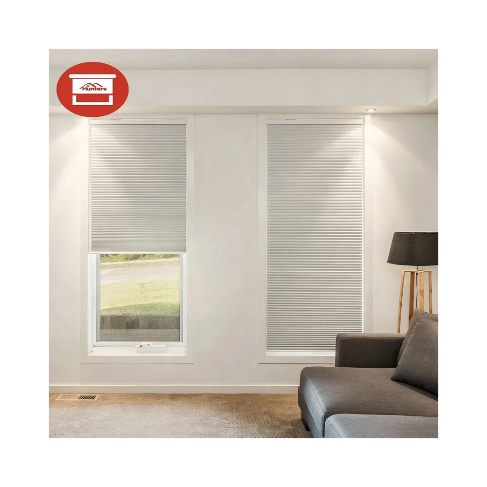 Manual honeycomb curtain/motorized top down bottom up honeycomb fabric curtain