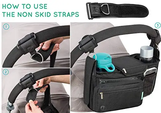 Универсальный органайзер для детской коляски, сумка для подгузников