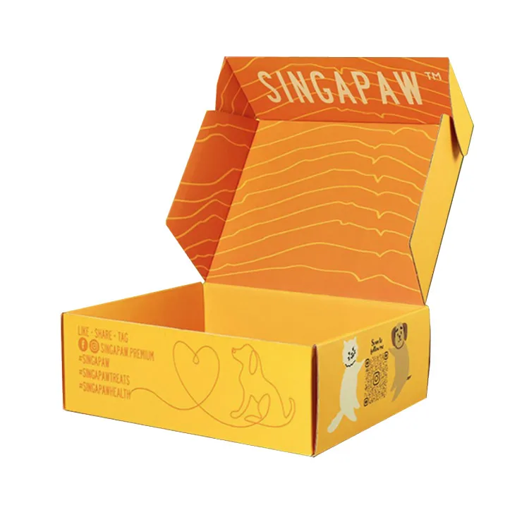 wholesale promotion custom stickers label foldable corrugated gift paper box