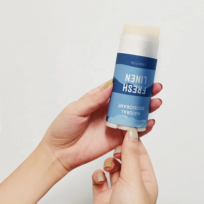 Empty Twist Up Deodorant Stick Containers 80% Less Plastic Body Butter Container Eco Oval Paper Tube Deodorant Packaging