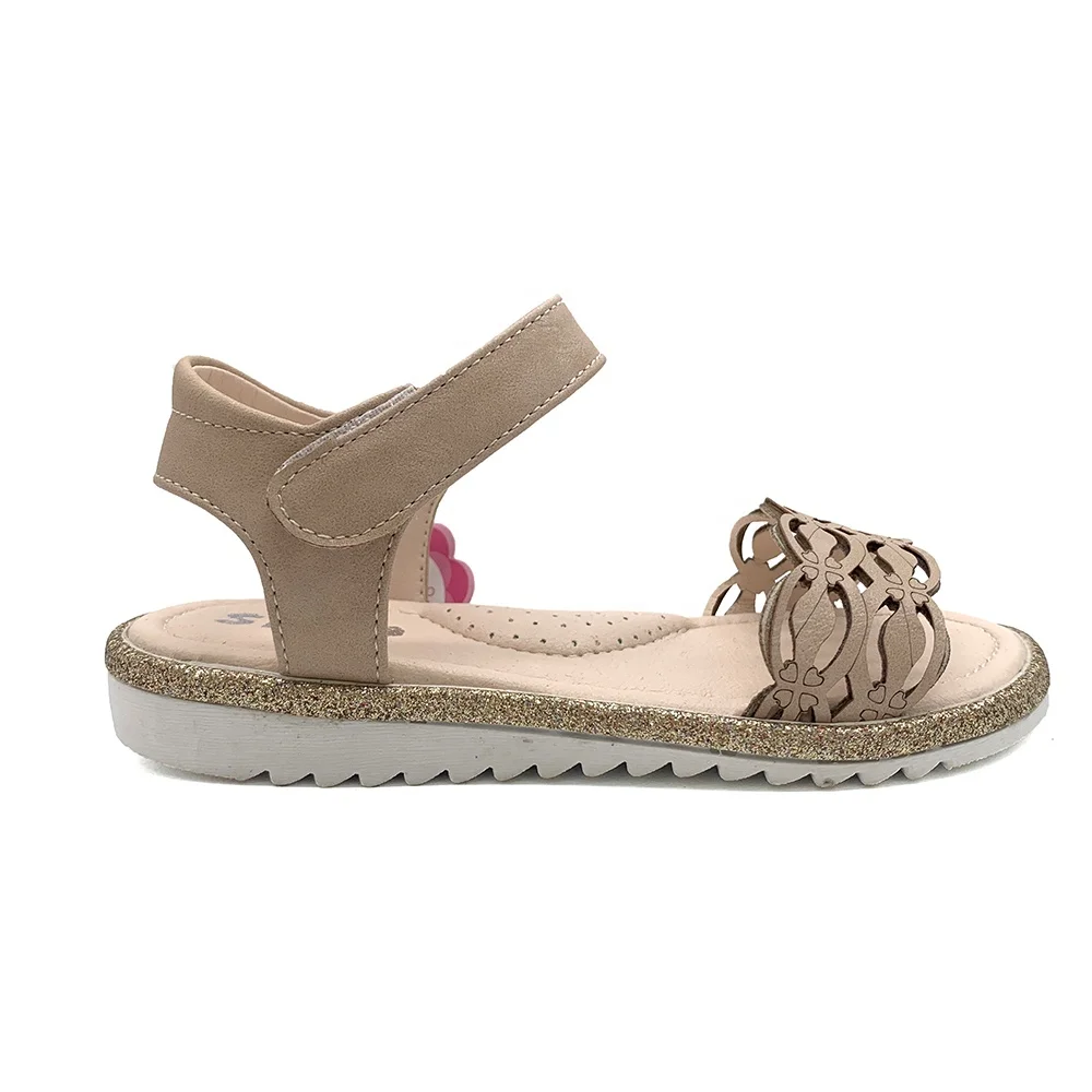 America Children Shoes 2019 Hot New Design Kids Sandals Girls Hard Sole  pu Genuine Leather Kids Sandals