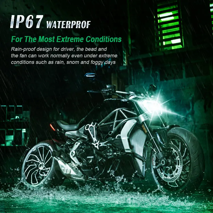 Wholes RTD manufacture M01F 25W H4BA20D S2  Double Light motorcycle led headlight bulb with Projector Lamp