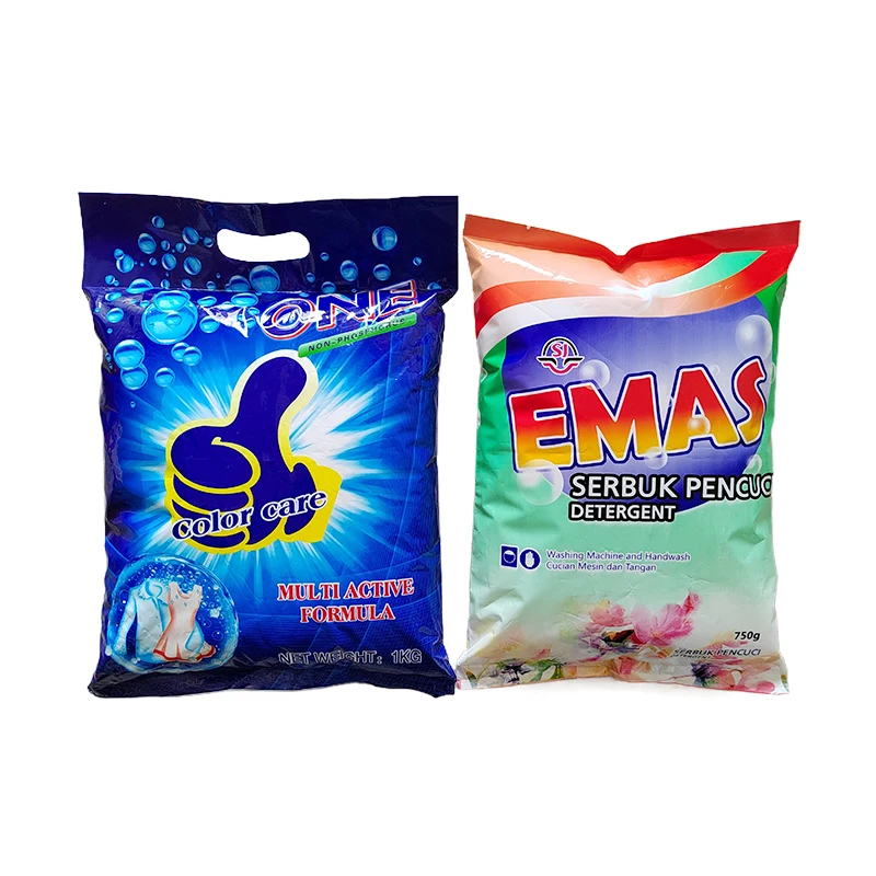 The Aojie Laundry Detergent Washing Powder 50 g Small Full Color Plastic Bags Printing Own logo Brand