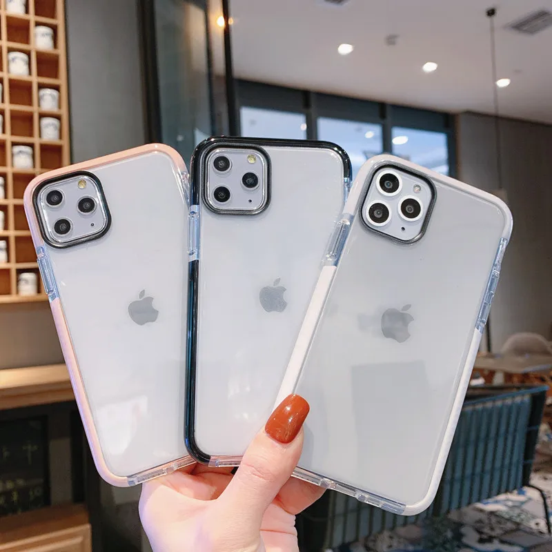 Подходит для iphone12 прозрачный защитный чехол Apple 12promax Мягкий из ТПУ водонепроницаемый мобильного телефона
