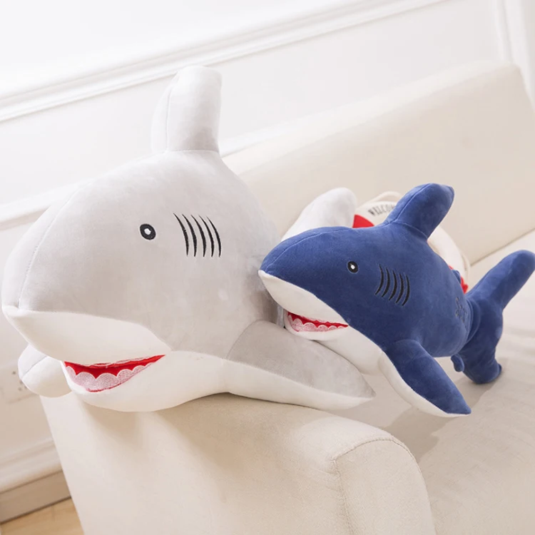 Factory Custom plush shark toy Simulation Stuffed animal shark toy soft animal plush pillow toy