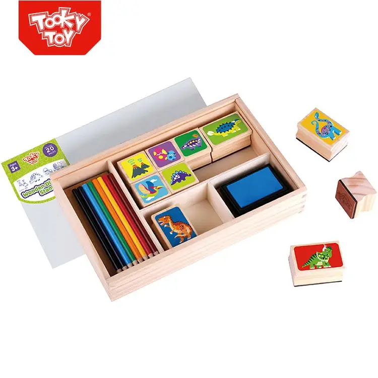 Educational Dinosaurs Stamps Custom DIY Toy Wooden Stamp