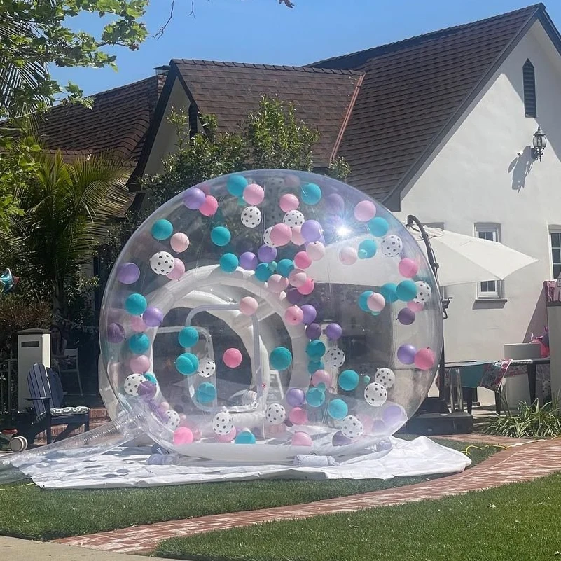 Factory supply transparent inflatable bubble jumping house inflatable bubble lodge tent inflatable balloon bounce house for sale