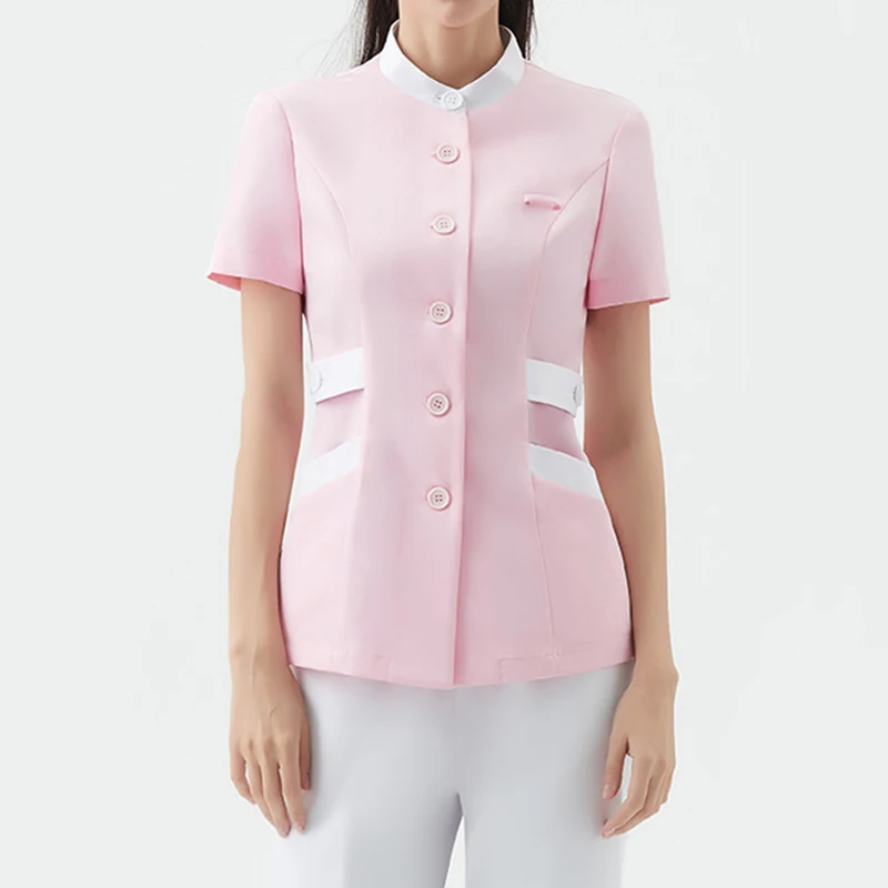 Asian Thai Korean Housemade Female Tunic Fitted Spa Hair Dresser Care Pet Grooming Uniform