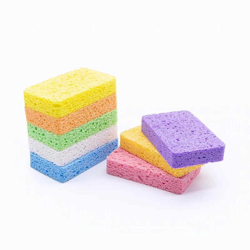 Wholesale high quality natural biodegradable cellulose kitchen cleaning scourer sponge