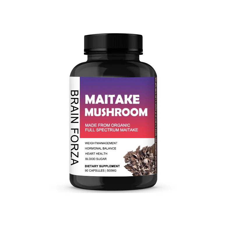 Natural mushroom maitake Capsules Dried maitake mushroom organic pure powder Mushroom Capsules