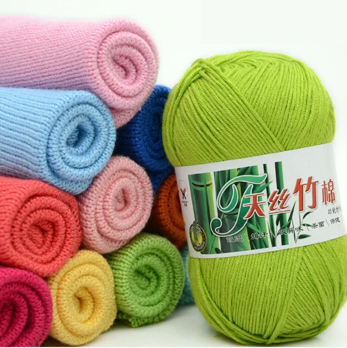 RongMeiXuan 6ply 50g Melange 51Colors Textile Bamboo Cotton Yarn