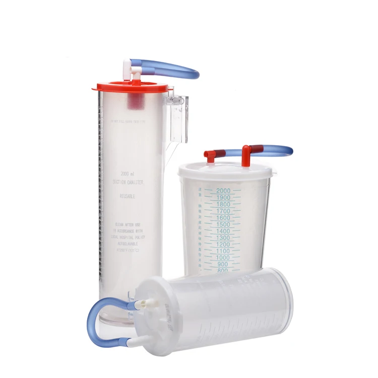 Single Use Hospital Device of Suction Canister Medical Suction Waste Bag 2000ml