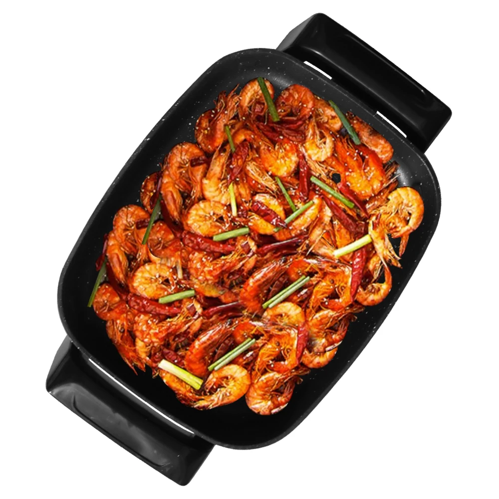 Wholesale Multi Function New Large Capacity Non Stick Hotpot Indoor Big Square Electric Fast Cooker Soup Hot Pot for Cooking