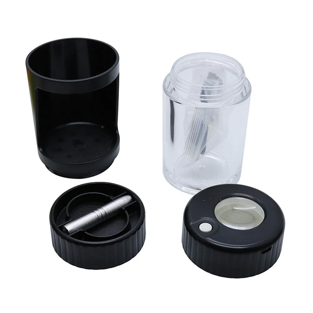 Stash Jar Light up Led Air Tight Jar Storage Smell Proof Container With Herb Grinder 110ml