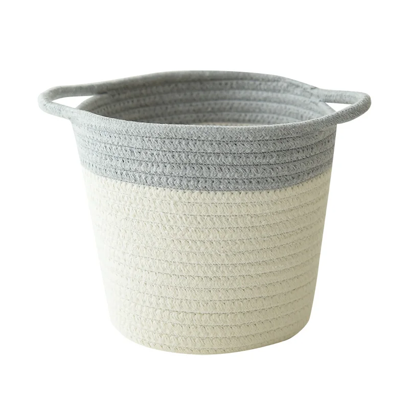 Cotton Rope Baskets Handmade Woven Storage Baskets