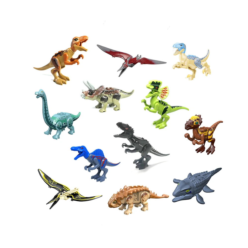Jurassices Dinosaur Toys Blocks 3D Bricks Building Blocks Dinosaur for Kids Action Figure
