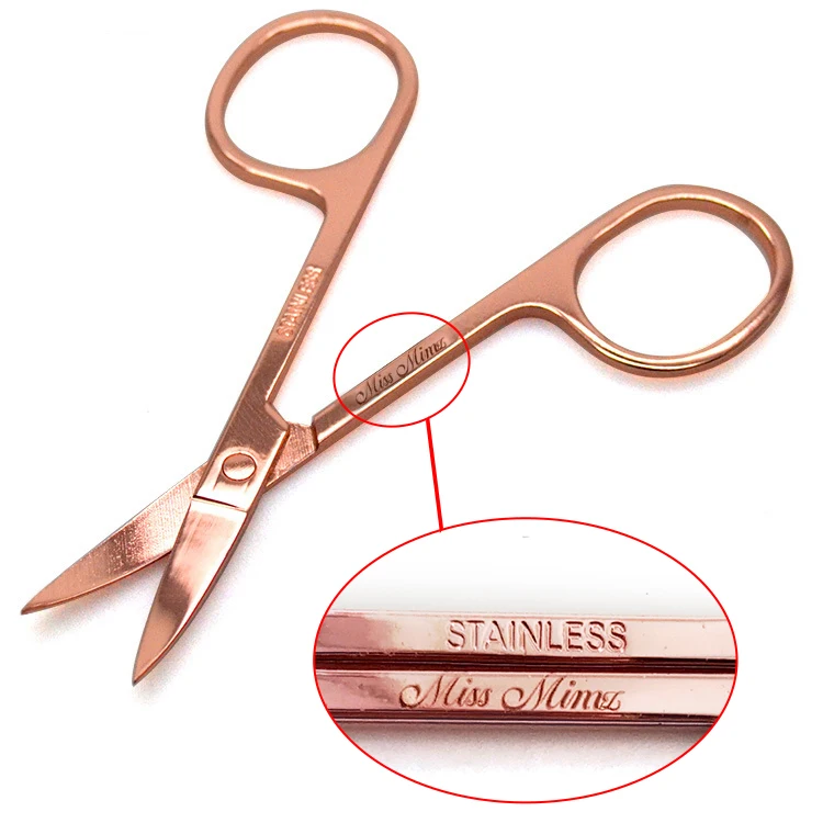 
Mytingbeauty Pink Stainless Steel Eyelash Scissor, Private Label Eyelash Tools For False Lashes 