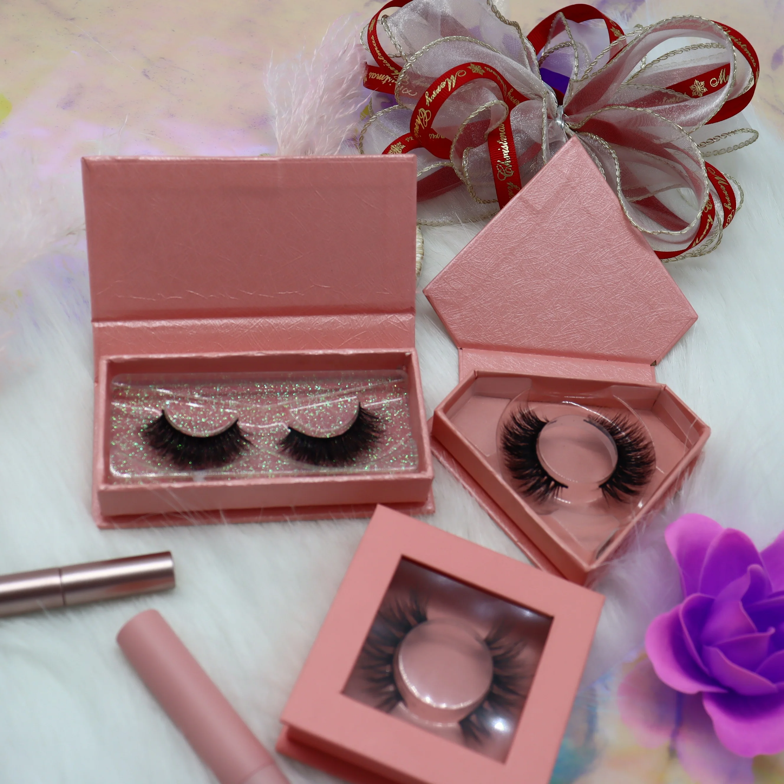 Alibaba best sell private label 3D Natural black mink lashes and custom eyelashes package