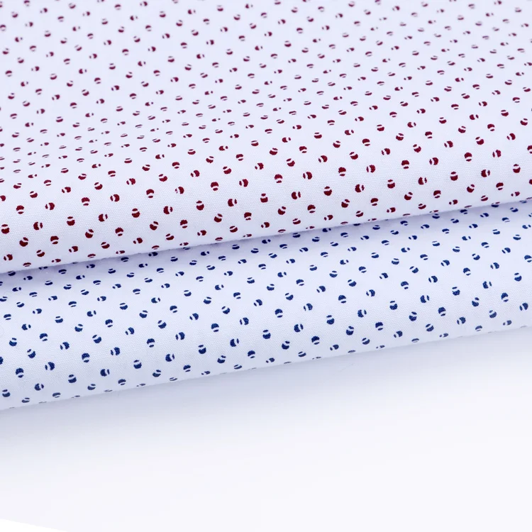yongteng 45S white poplin background dot elegent printed fabric for shirts