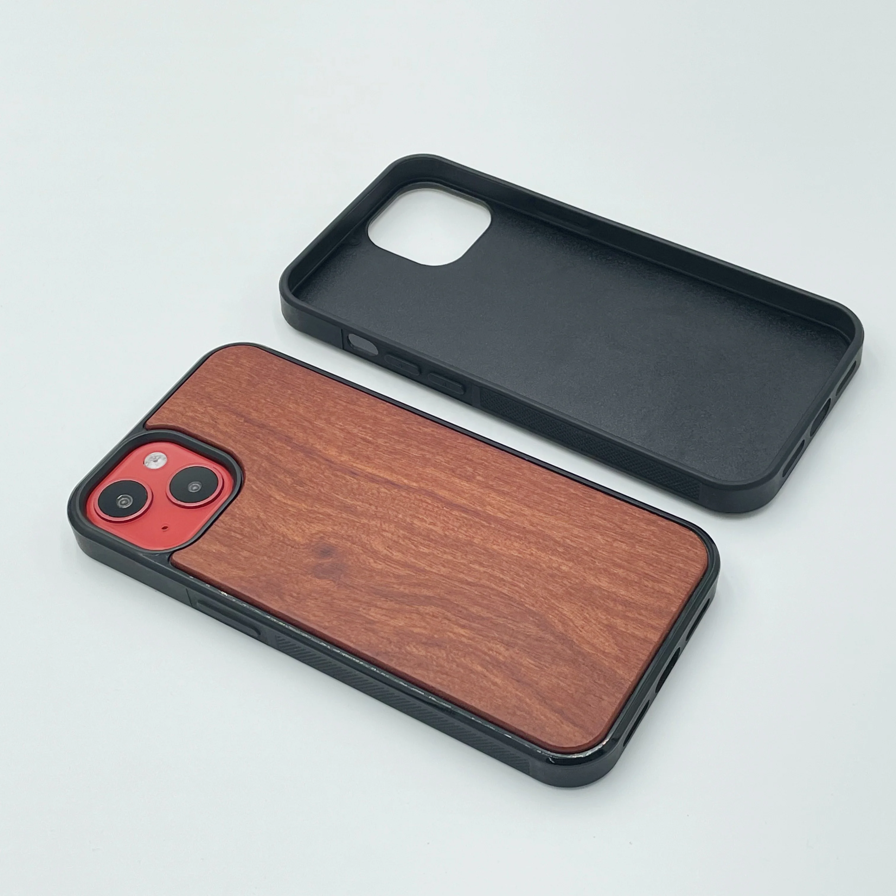 Wholesale Cute bumper phone case Natural Wood Layer TPU cell phone case for iphone 11 12 13 14 pro max design case with rubber