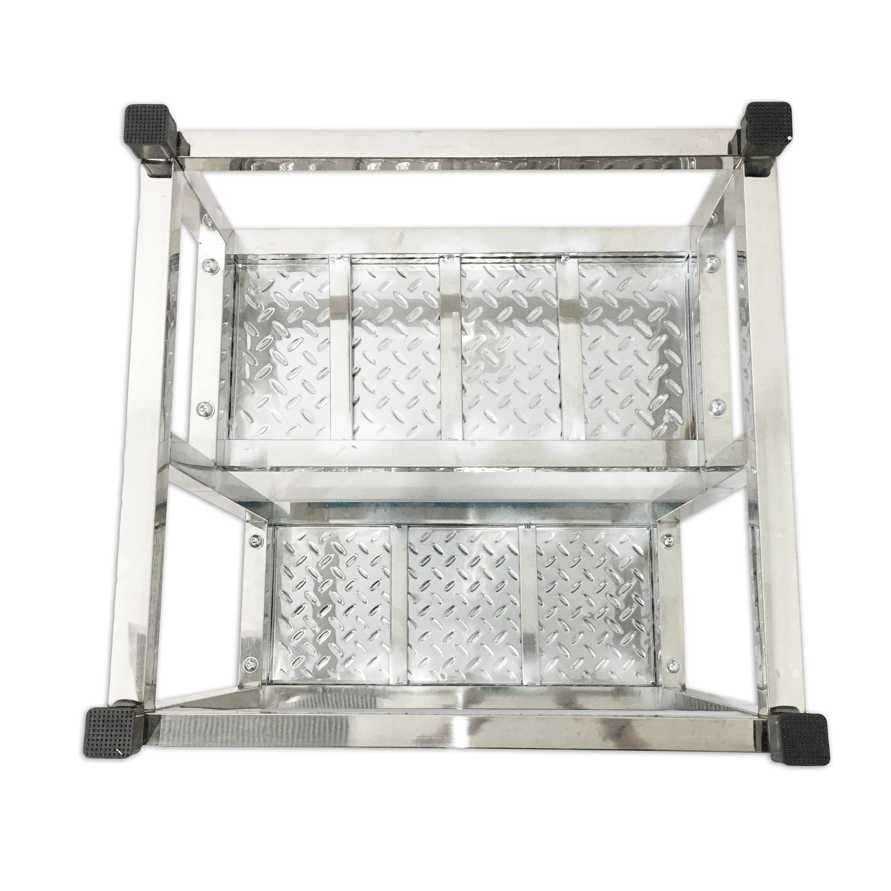 JT-CH0012G Cheap Price Hospital Furniture Medical Thickened Stainless Steel Dismantle Double Layers Two Step Foot Stool Footstep