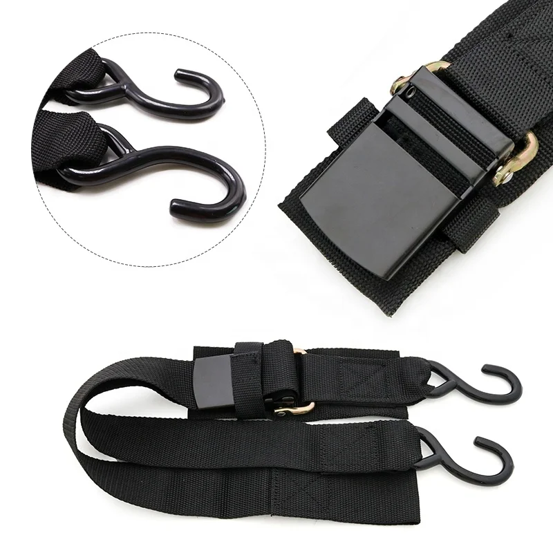 Quick Release Buckle Adjustable Boat Trailer Transom Tie-Down Straps