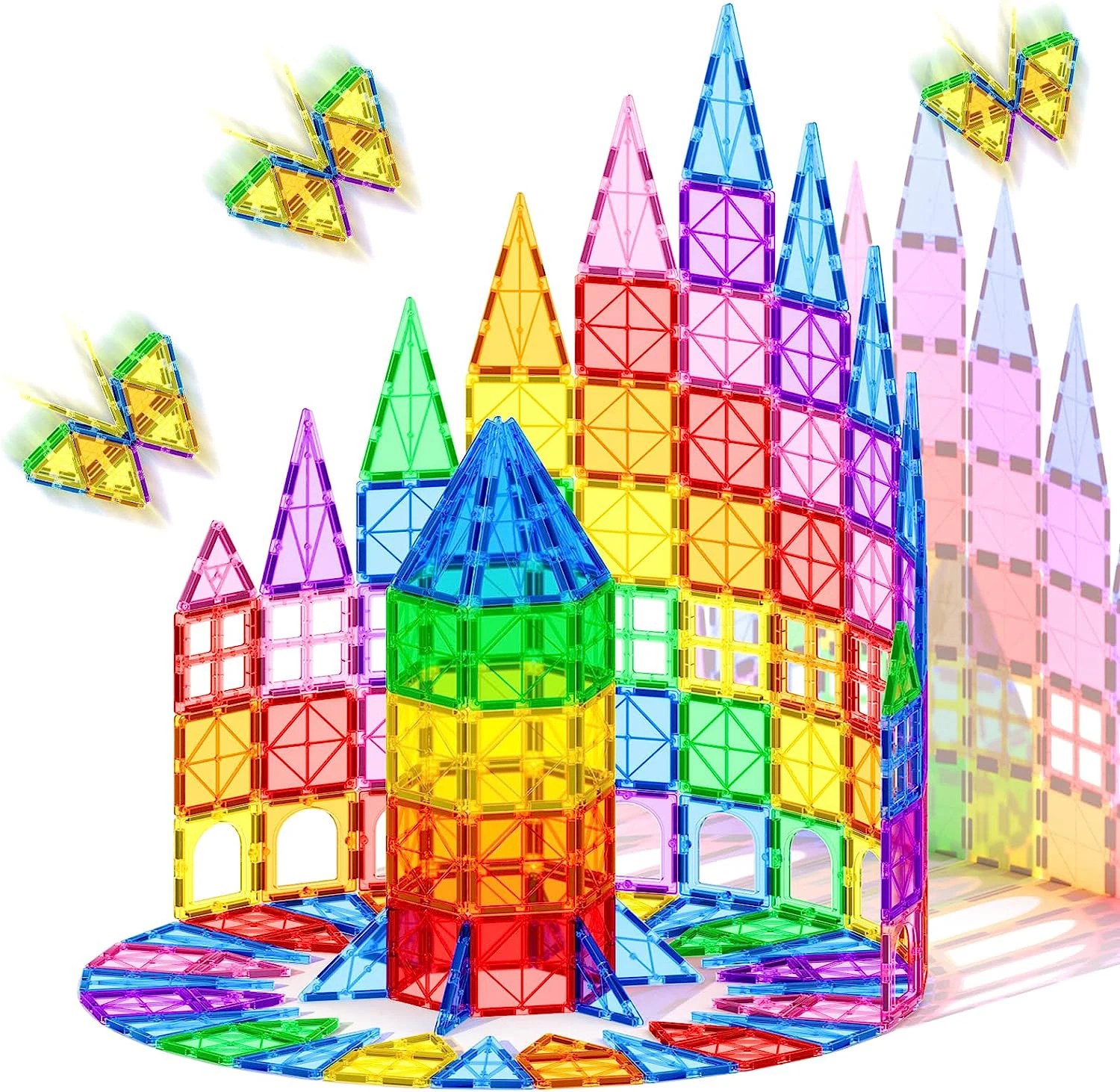 Factory direct  Plastic Abs Multi Color Magnet Tile Block Magnetic Block Building Block Sets