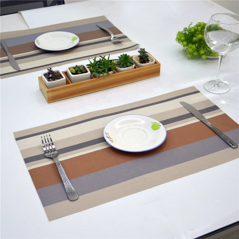 pvc vinly coated placemat restaurant tablemat for dining mat polyester kitchen placemat