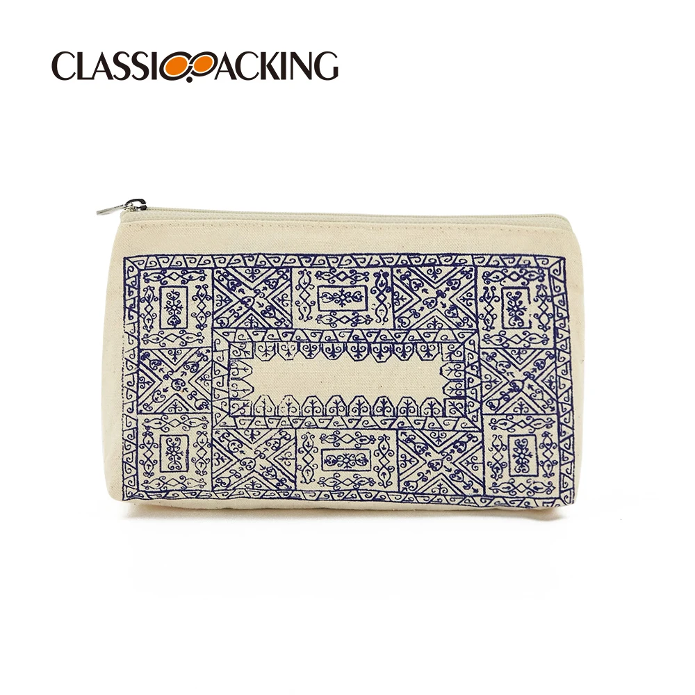 BSCI ISO Sedex FAMA Factory Wholesale Makeup Travel Bag Eco-friendly Organic Cotton Cosmetic Bag