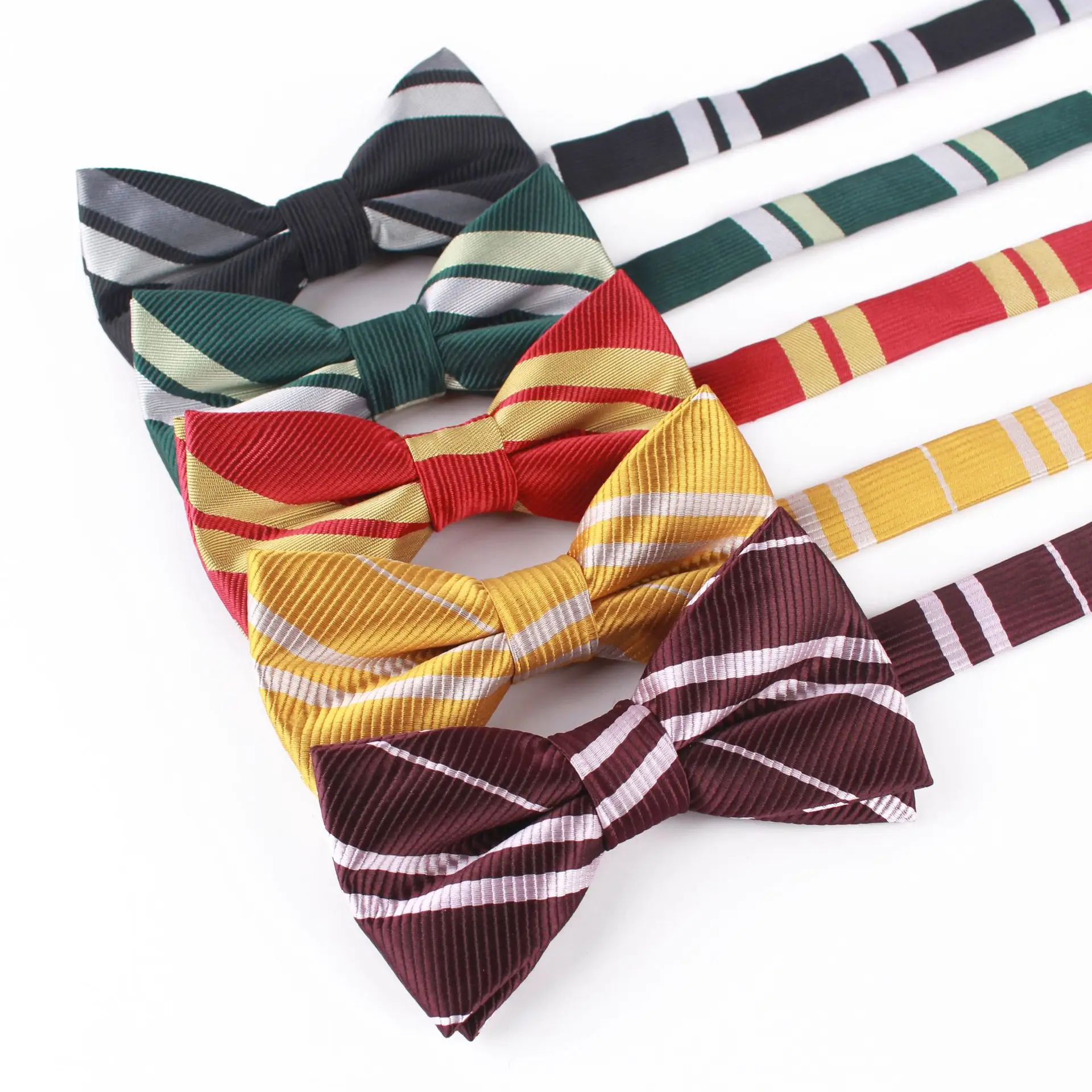Wholesale Ties Man Bowtie Women Blouse Bowknot Cravat Striped Blue Green Black Bowties Accessories For Wedding Party Business