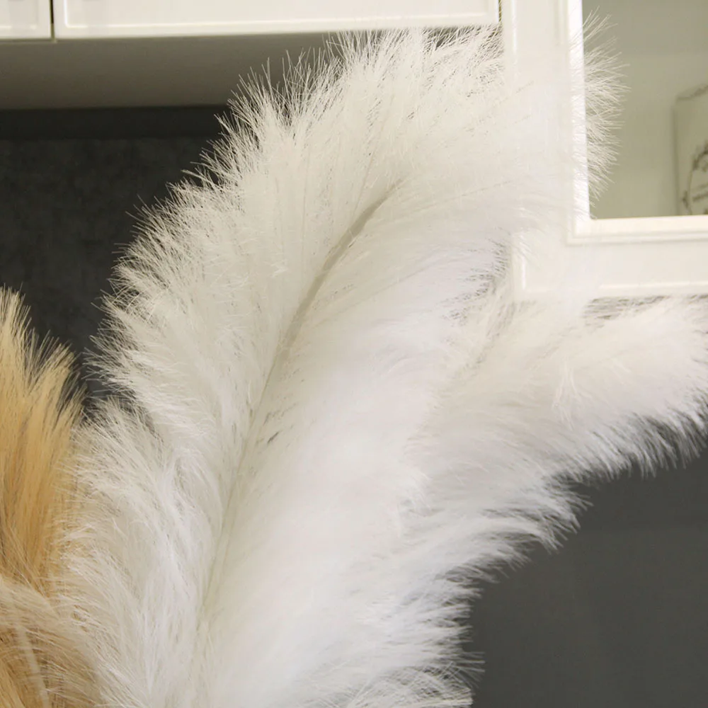 Artificial White Cream Black Ostrich Pampas Grass Feathers For Wedding Party Home Decoration  Large Plumes Ostrich Feather
