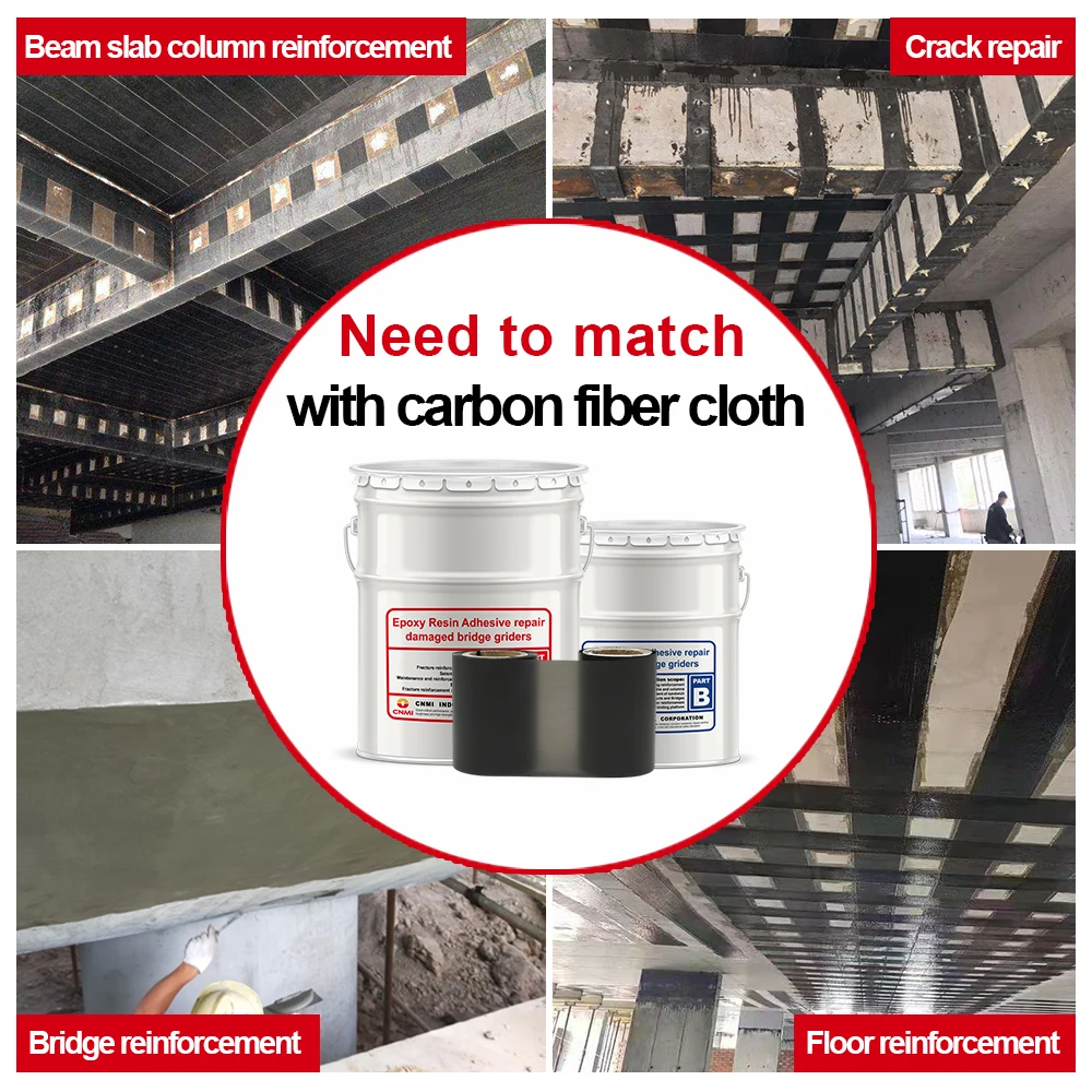 CNMI Epoxy Resin Adhesive Bond with Carbon Fiber for Bridge Structure Reinforcement and Repair